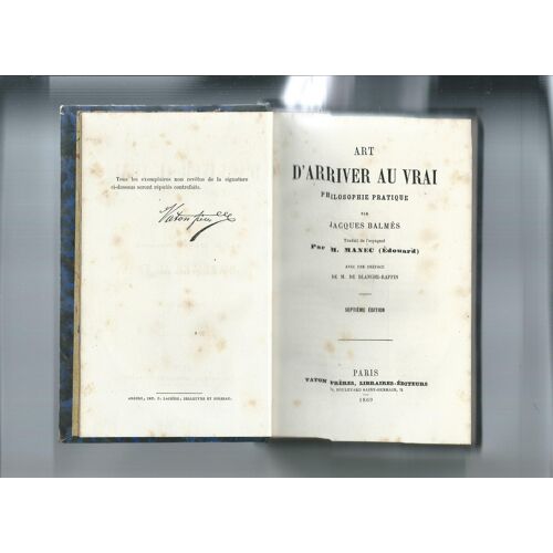 Art D'arriver Au Vrai Philosophie Pratique - 7e Edition.