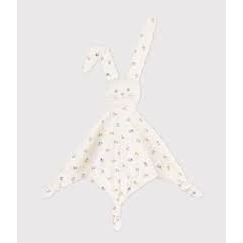 Doudou Lapin Petit Bateua Blanc Creme Fleur De Coton Jouet Peluche Bebe Fleurs Soft Toy Comforter Bunny Baby Flowers