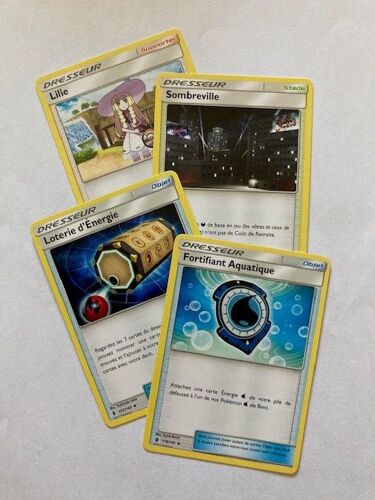 (1604) Fortifiant Aquatique + Lilie + Sombreville + Loterie D'énergie (Pokemon)