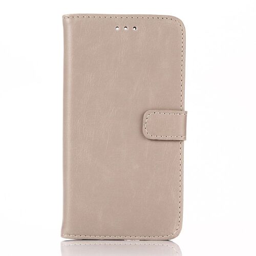 Etui de type portefeuille en cuir véritable pour HCT One-A9 coloris taupe