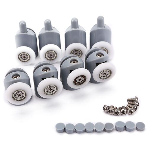 4x haut et 4x bas Galet Rouleau Roulette Roue Porte Douche  Salle Bain 25mm