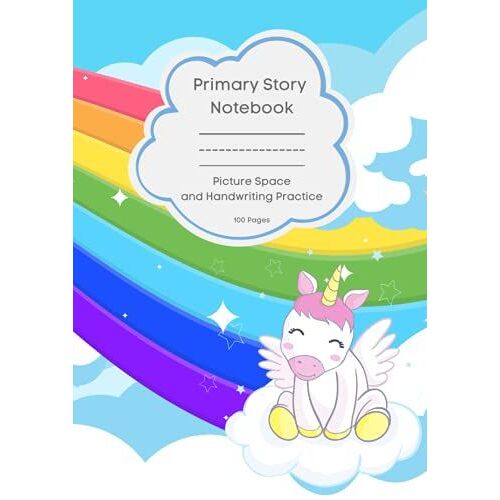 Primary Story Notebook: Picture Space And Handwriting Practice