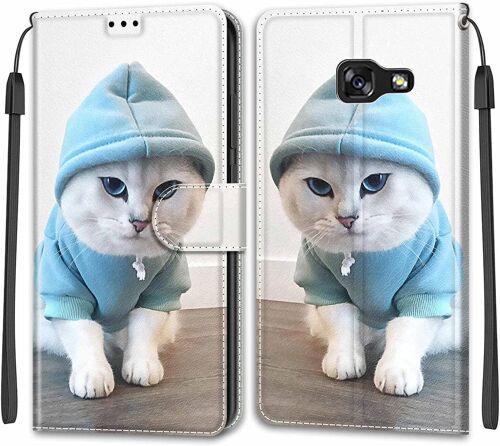 Coque Pour Samsung Galaxy A5 2017 /A520, Etui Samsung A5 2017 /A520, Housse De Galaxy A5 2017 /A520 En Cuir Pu, Etui Housse En Cuir De Protection Avec [Magnetique] Flip Case (Chat 3)