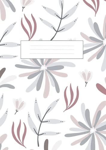 A4 Lined Exercise Book With Margin 120 Pages Ruled Notebook Journal Pattern Blue Dandelion Design