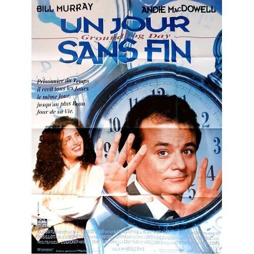 Un Jour Sans Fin - Bill Murray - Groundhog Day -  Andie Mac Dowell - Harold Ramis - Affiche De Cinéma Pliée 60x40 Cm