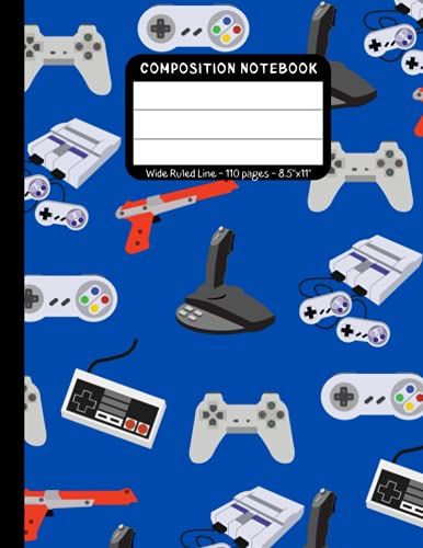 Composition Notebook: Gaming Consoles Wide Ruled Line 110 Pages 8.5" X 11"