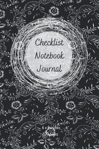 Checklist Notebook Journal: Undated Lined Writing Notepad-Uncluttered Minimalist Space To Plan And Organize, Gift For Small Business Women Men Teacher ... To Log Ideas And Tasks-Vintage Textile Design