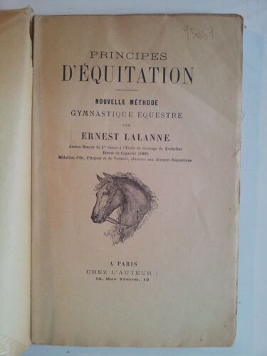Principes D'équitation - Nouvelle Méthode Gymnastique Équestre
