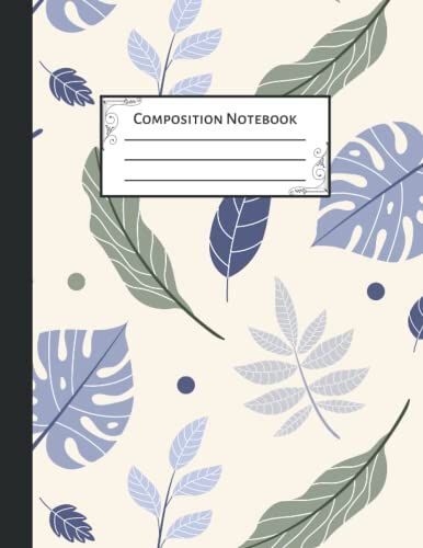 Autumn Leaves Lined 120 Page Floral Composition Notebook (Journal) For School, For Work, For Women, For Girls: 8.5 X 11 (Letter) College Ruled