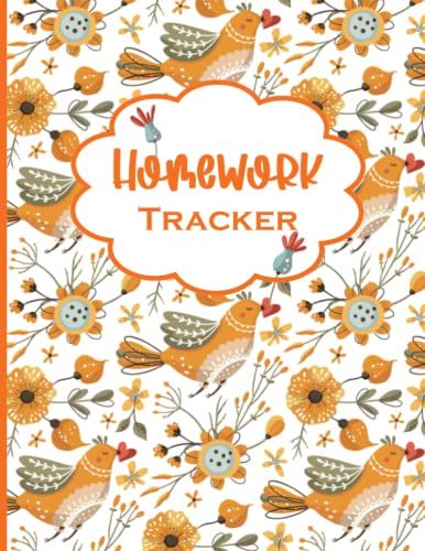 Homework Tracker: Autumn Themed Notebook With 52 Undated Weekly Homework Organizers For One Year Of Planning, Simple Logbook For Students To Record ... And Projects - Cute Birds In The Fall Season