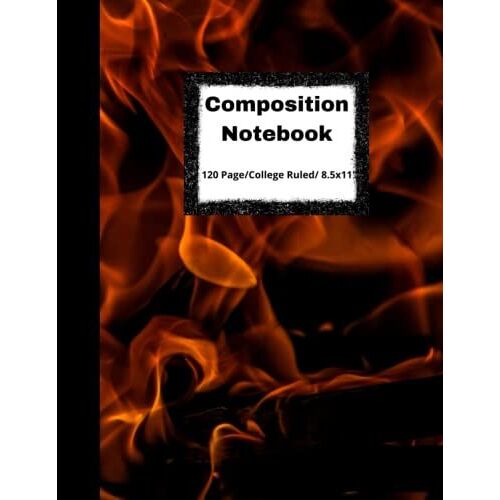 Composition Notebook: College Ruled: Flames