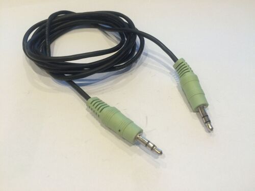 Cable audio stereo noir prises vertes 1,50 m - Vers source son