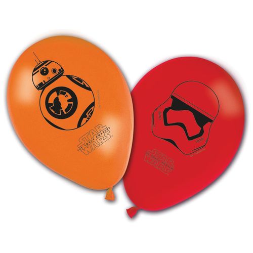 8 Ballons Imprimés Star Wars Vii .
