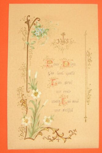 Image Pieuse Ancienne Dédut 20° " Pour Dieu J'ai Tout Quitté"