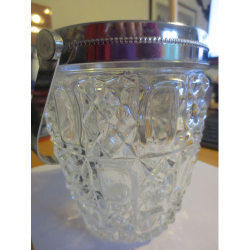 Sceau À Glaçons En Cristal Années 70 Peu Servi