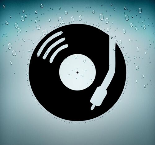 Autocollant Sticker Voiture Biker Macbook Platine Dj Disc Jockey Deco Disque R2