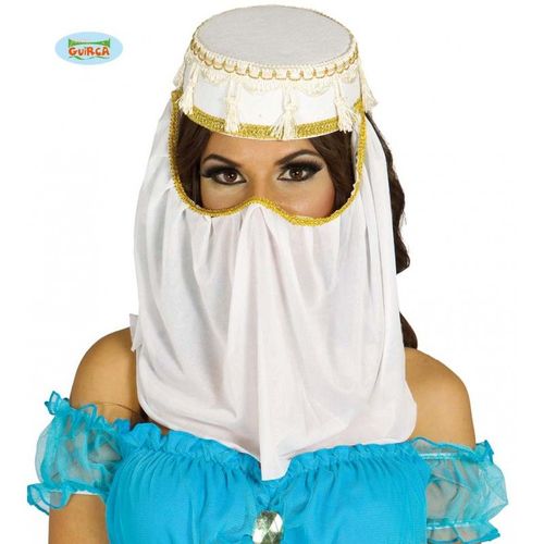 Coiffe Blanche De Princesse Orientale Avec Voile