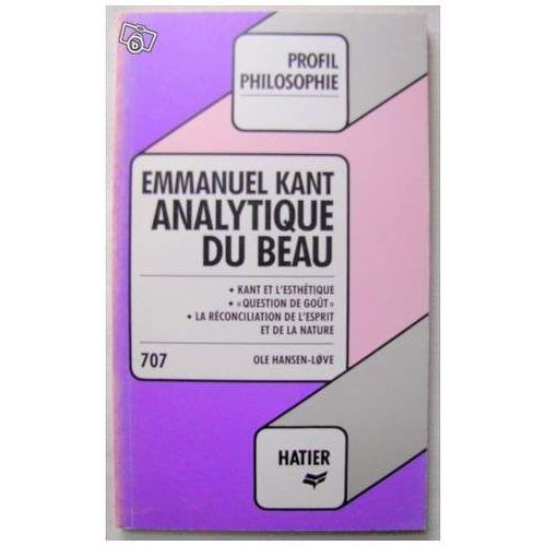 Profil Hatier, Kant, Analytique Du Beau