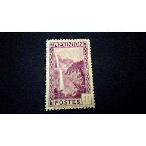 Timbre Réunion Cascade Des Demoiselles 1 C 1933