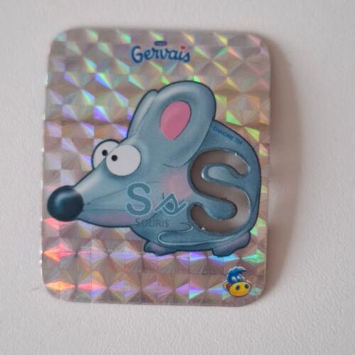 Magnet Série Brillante Danone Petit Gervais Magnet Alphabet Lettre S Souris Pochoir
