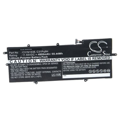 vhbw Batterie compatible avec Asus ZenBook Flip UX360UA-DQ150R, UX360UA-DS51T, UX360UAK ordinateur portable Notebook (4800mAh, 11.55V, Li-polymère)