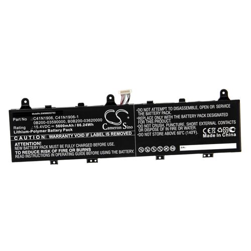 vhbw Batterie compatible avec Asus Rog Zephyrus Duo 15 GX550LXS ordinateur portable Notebook (5600mAh, 15,4V, Li-polymère)