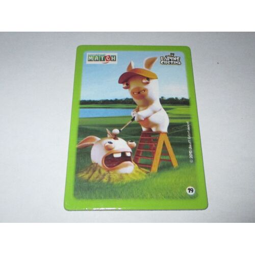 Carte Collector Magnet Lapins Crétins (Match) N°19