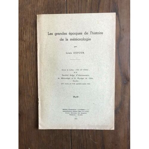 Les Grandes Époques De L'histoire De La Météorologie
