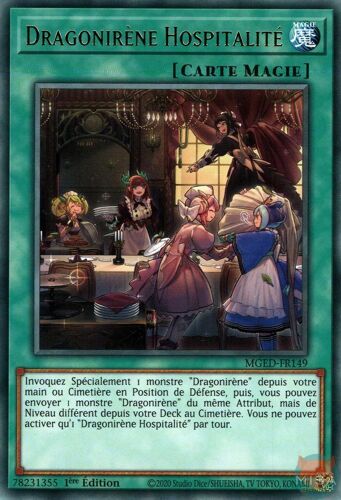 Yu-Gi-Oh - Mged Fr149 - Dragonirène Hospitalité - Gold-Letter Rare 1ère Édition