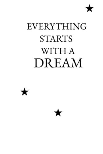 Everything Starts With A Dream Journal, Dream Journal, 100 Pages, Fill In Dream Journal, Dream Notebook, Dream Diary
