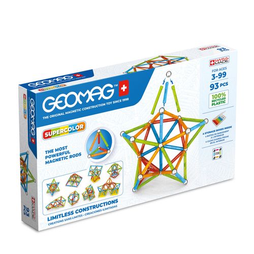 385 Geomag Supercolor Re 93 - Kit De Construction Magnétique Coloré Et Créatif - Jeux De Construction - Unisexe