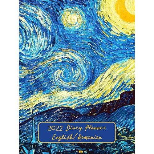 Starry Night 2022 Planner English/Romanian Week To View: 2 Pages/1 Week Notes And Todo