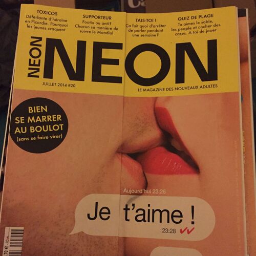 Neon 20 "Je T'aime" Textos, Facebook, What S App Comment Ils Révolutionnent Nos Relations