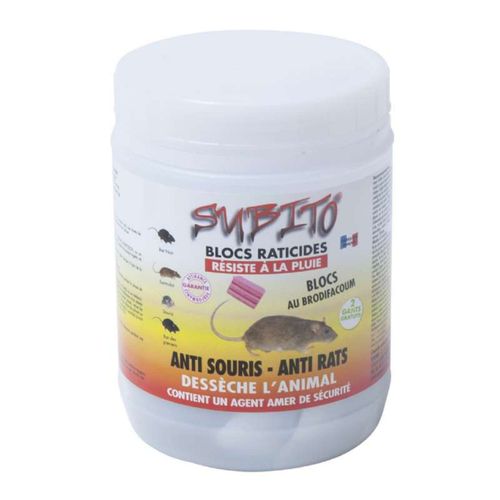Appât Blocs Hydro Rats Et Souris 300g Subito