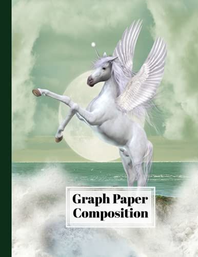 Graph Paper Composition Notebook: Grid Paper Notebook, Quad Ruled, 100 Sheets, Size 8.5" X 11" | Unicorn Cover Design By Ehrenfried Engel