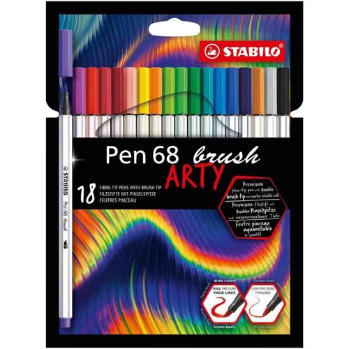 Stabilo Etui De 18 Feutre Pinceau Pen 68 Brush Arty Edition