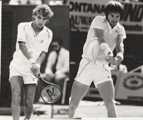 2 Photos: Jimmy Connors + Mats Wallander. Pub Nino Cerutti.