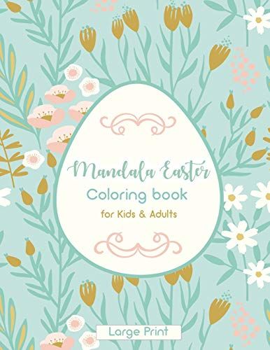 Mandala Easter Coloring Book For Kids & Adults