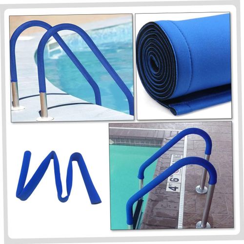 Housse de poignée pour rail de piscine, housse de poignée de piscine avec Poster magique - Housse antidérapante en néoprène pour échelle de piscine 244*18cm