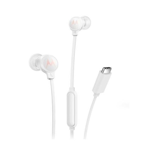 Motorola EARBUDS3CSWHITE casque Avec fil Ecouteurs Appels/Musique USB Type-C Blanc