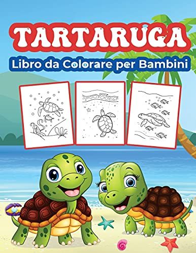 Tartaruga Libro Da Colorare Per Bambini