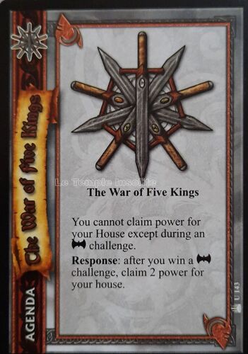 Carte A Game Of Thrones Ccg - The War Of Five Kings U#143