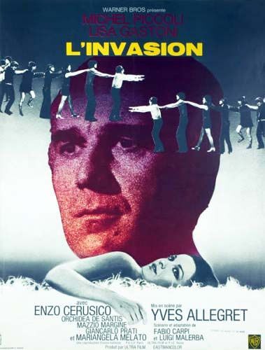 L'invasion -Véritable Affiche De Cinéma Pliée - Format 120x160 Cm - De Yves Allégret Avec Michel Piccoli, Lisa Gastoni, Enzo Cerusico, Mariangela Melato, Marzio Margine, Elio Marconato -1970