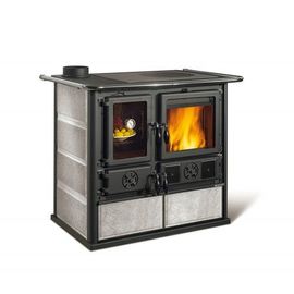 Cuisinière à bois - Pierre naturelle grise - Rosa sinistra Reverse - 8,2 Kw LA NORDICA EXTRAFLAME