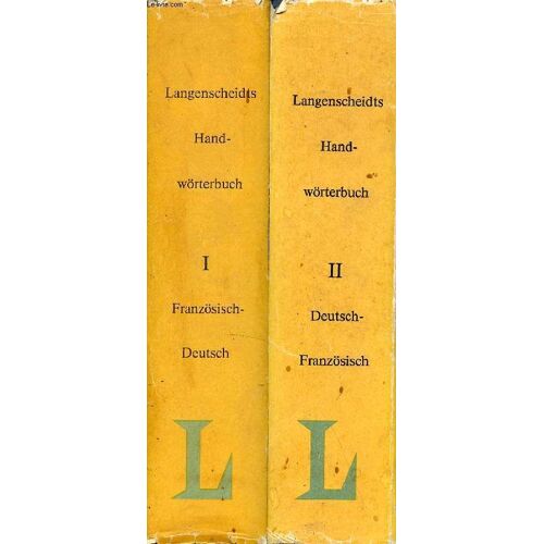 Langenscheidts Handwörterbuch Französisch En 2 Tomes ( Tome1+2) - Teil 1 Französisch-Deutsch - Teil 2: Deutsch-Französisch