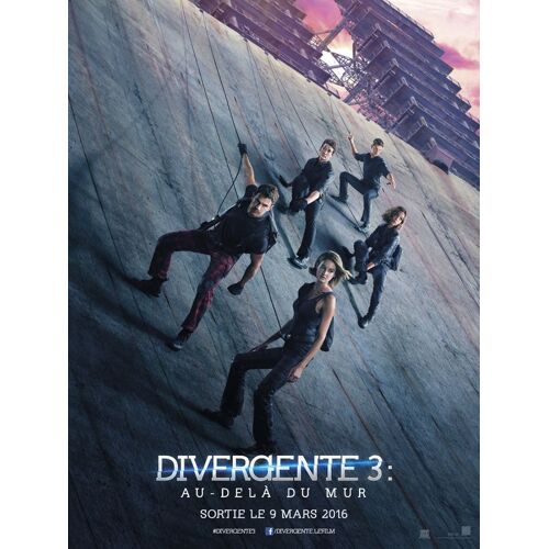 Divergente 3/Trois Au-Delà Du Mur -Véritable Pré-Affiche De Cinéma Roulée -Format 120x160 Cm - De Robert Schwentke Avec Ansel Elgort, Robert Schwentke, Naomi Watts, Jeff Daniels, Bill Skarsgård - 2016