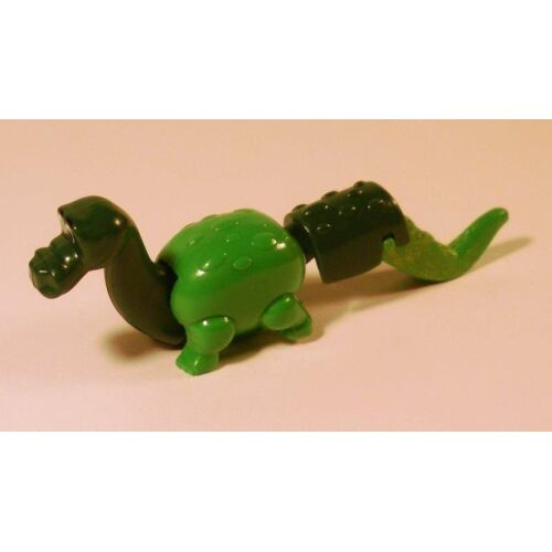 Figurine "Kinder" (1998) - N°1 - Dinosaure, Queue Vert Foncé, Vert Clair (K99n90,