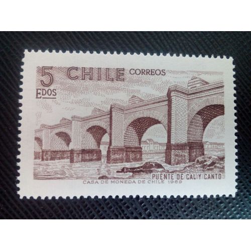 Timbre Chili Yt 351 Pont Cal Y Canto 1970 ( 071105 )