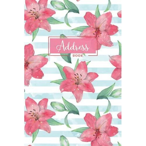 Address Book: Alphabetically Indexed Address Book For Women | Large Print Address And Birthday Book | Floral Address Book With Alphabetical Index 6"X9"