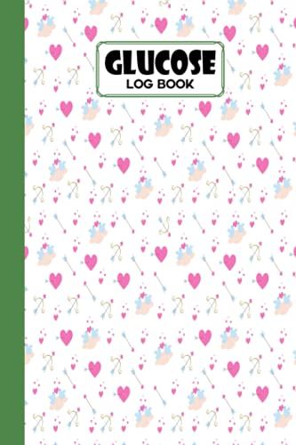 Glucose Log Book: Premium Hearts Cover Glucose Log Book, Your Glucose Monitoring Log - Record Blood Sugar Levels (Before & After), 120 Pages, Size 6" X 9" By Gunnar Witte